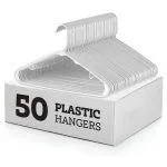 Witte plastic hanger voor Jassen, Broeken, Jurken