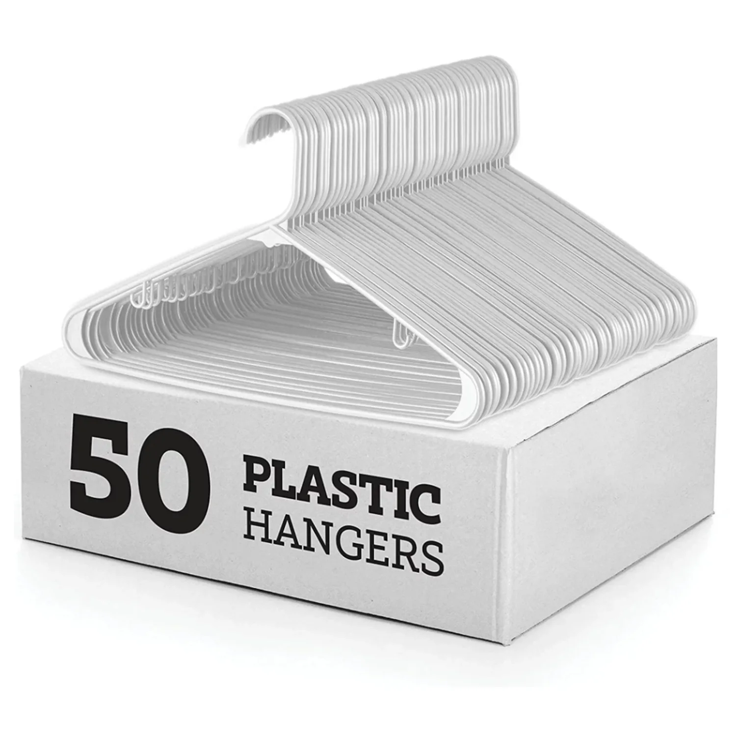 witte slanke plastic hanger voor dagelijks gebruik