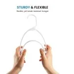 Adult plastic tubular hanger for Coats,Pants,Dress - Afbeelding 5