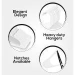 Adult plastic tubular hanger for Coats,Pants,Dress - Afbeelding 4