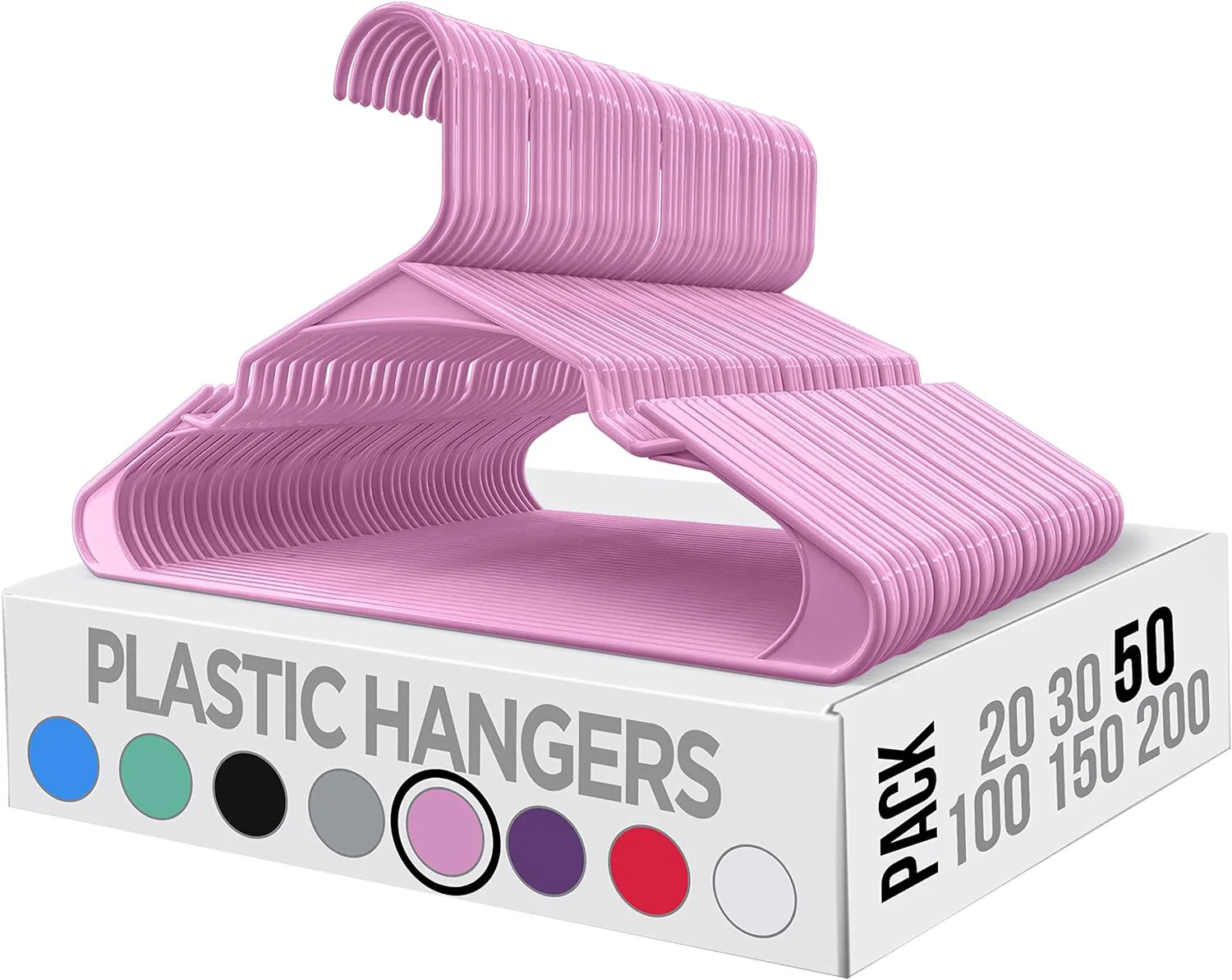 roze plastic kledinghangers voor dagelijks gebruik in de kast