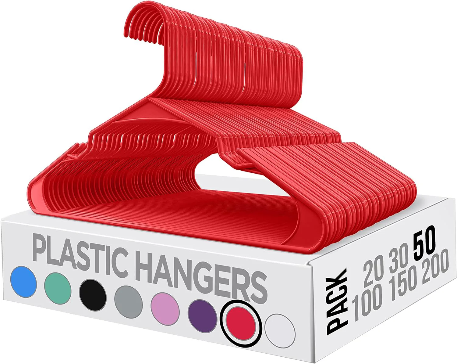 rode standaard volwassen plastic displayhangers