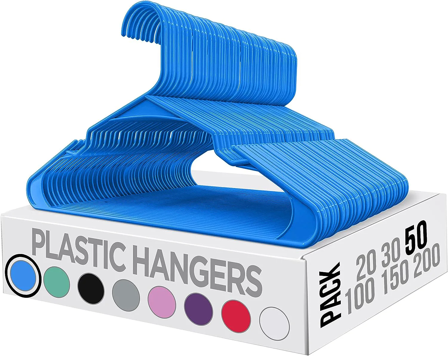 blauwe versterkte plastic haak displayhanger bulk