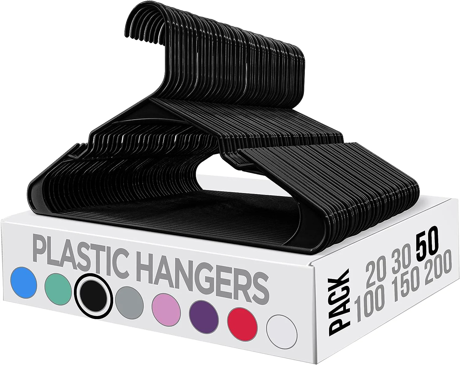 zwarte alledaagse plastic kledinghanger groothandel