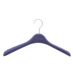 Rubber Coated Suit Hangers - Black Matte 39cm Wide Shoulder - Imagen 4