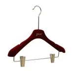 Cabide de roupas com gancho longo H653 com revestimento aveludado - 01