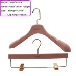 H653 flocked clothes hanger flat hook-01 - Imagem 4