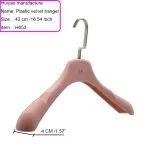 H653 flocked clothes hanger flat hook-01 - Imagem 8