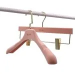 Cabideiro de veludo H653 com gancho plano-01