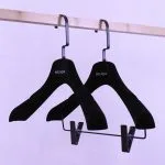 H653 flocked clothes hanger flat hook-01 - Imagem 13