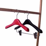 Kids Wide Shoulder Clothes Hangers with Non-Slip Grip & Bottom Clip