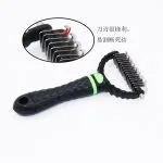 factory outlet Pet Hair Remover Brush Double Sided Undercoat Rake Dog Dematting Tool Cat Deshedding Comb – Image 3