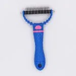 factory outlet Pet Hair Remover Brush Double Sided Undercoat Rake Dog Dematting Tool Cat Deshedding Comb – Image 9