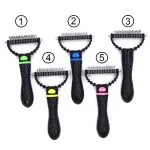 factory outlet Pet Hair Remover Brush Double Sided Undercoat Rake Dog Dematting Tool Cat Deshedding Comb – Image 10