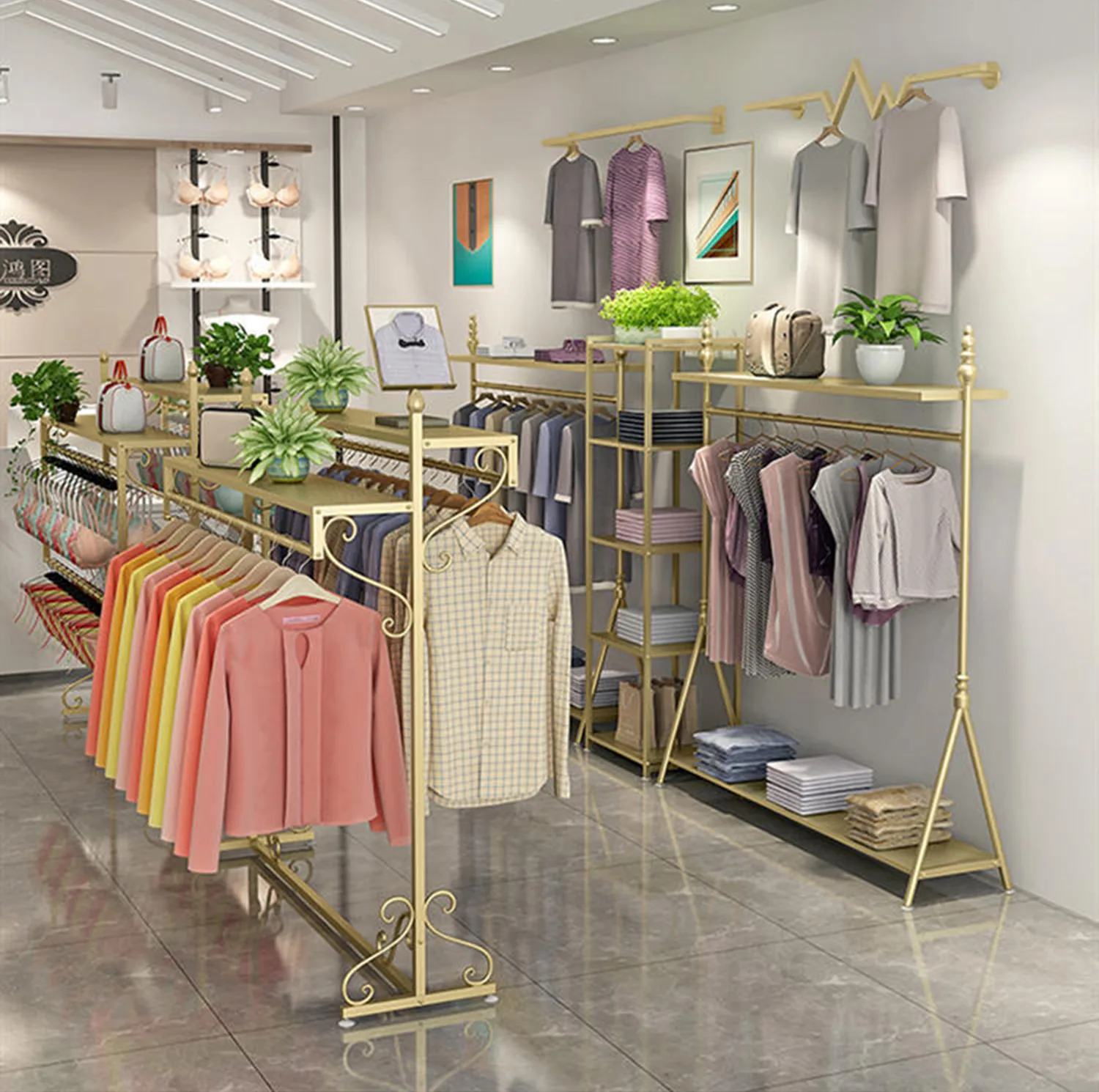 kids clothing store retail display with childrens hangers