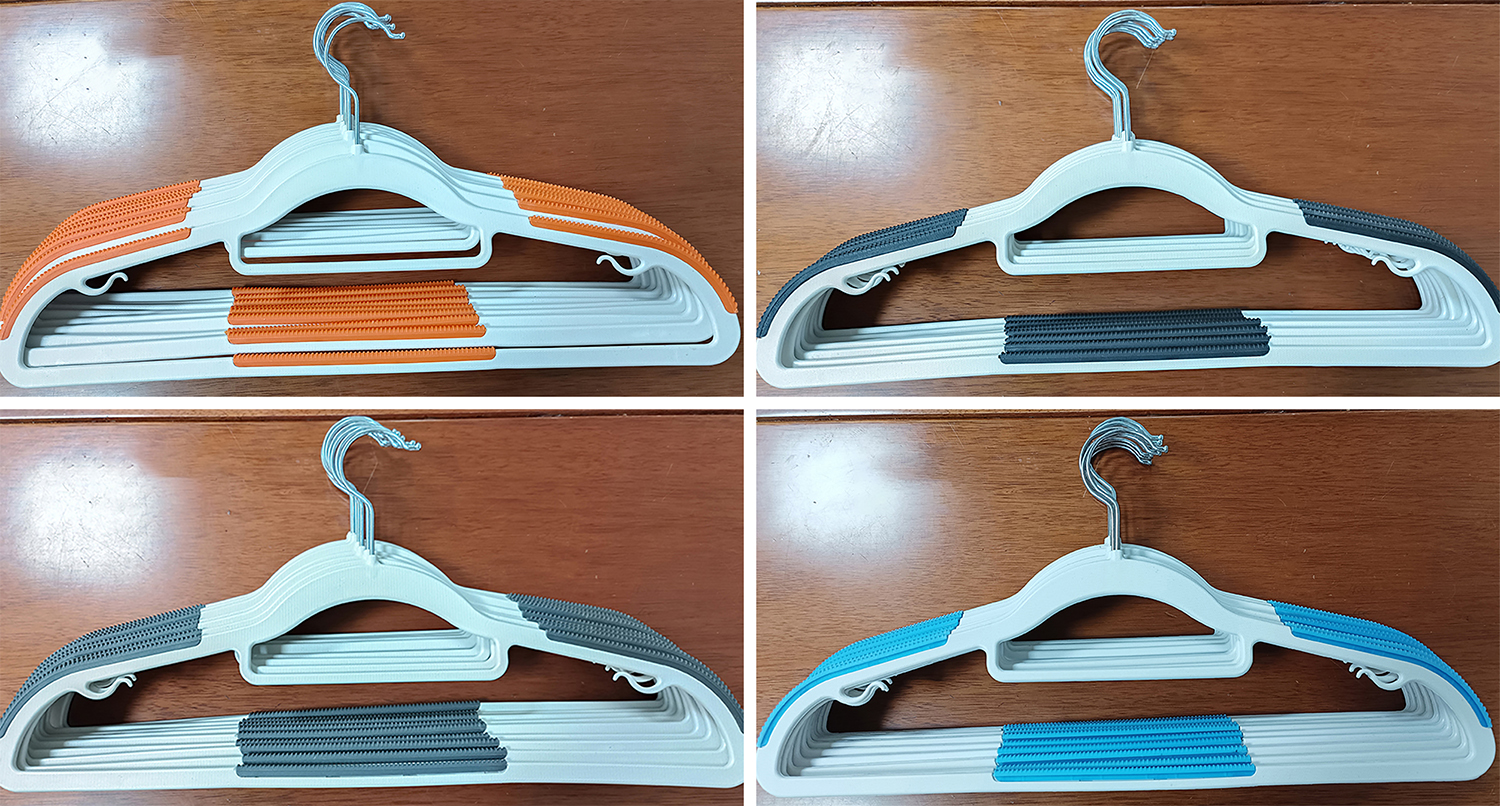 We accept customized anti slip hangers in multiple colors