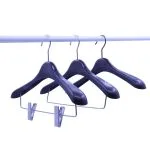 Cintres en plastique pour costumes avec clips en métal (série 4 styles)