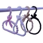 Appendiabiti per sciarpe con perle e velo di perle per esposizione in negozio di abbigliamento