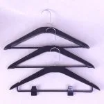 Custom Plastic Hotel Hangers with Crossbar & Clips (Bulk) – Image 7