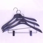 Custom Large Plastic Coat Hangers with Anti-Slip Shoulders (Bulk) – Image 6