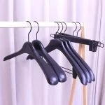 Custom Large Plastic Coat Hangers with Anti-Slip Shoulders (Bulk) – Image 7
