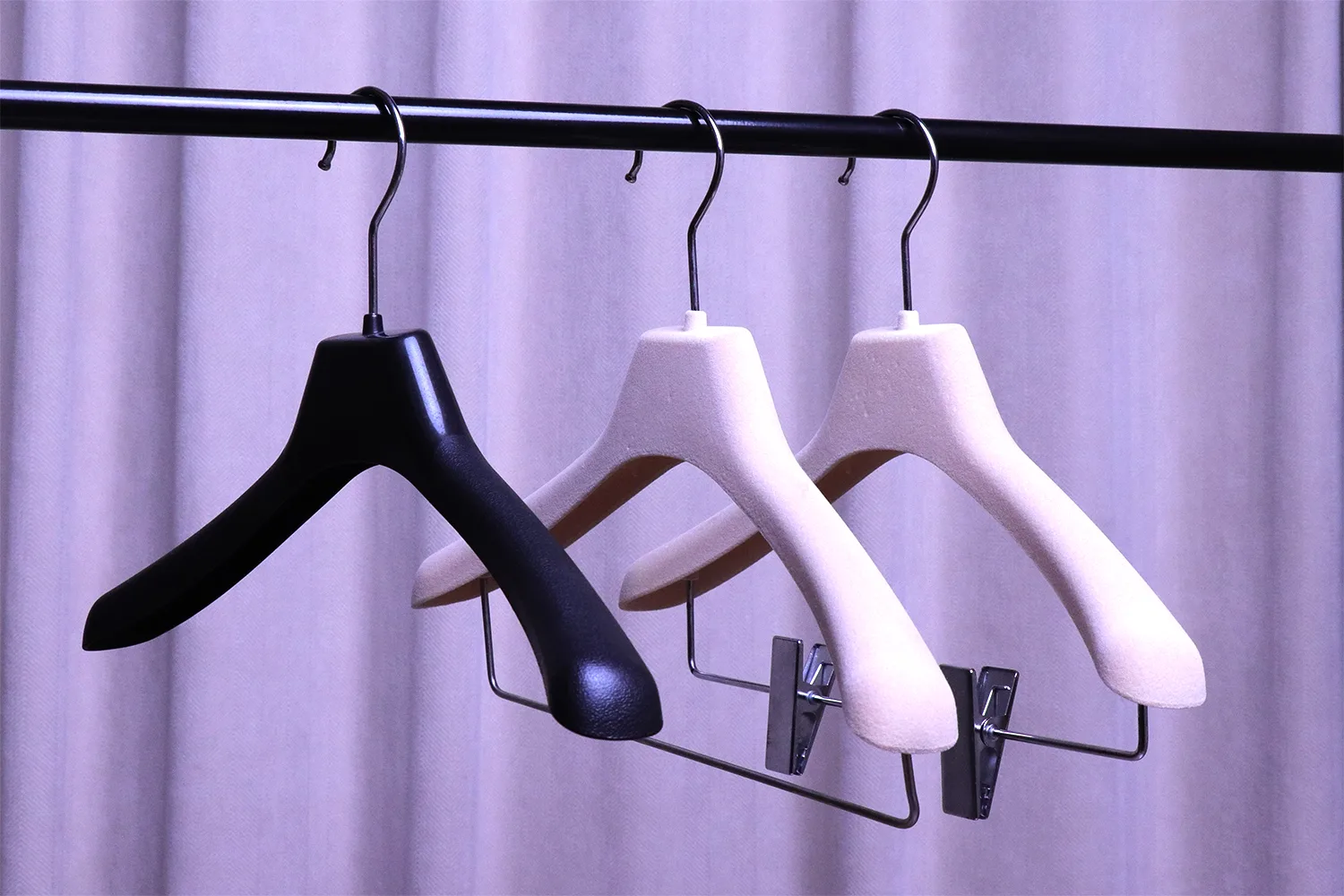 premium black velvet hanger for youth and bridal wear