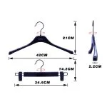 Custom Plastic Clothes Hangers with Anti-Slip Shoulders (Bulk) – Image 2
