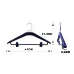 Custom Plastic Hotel Hangers with Crossbar & Clips (Bulk) – Image 2