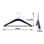 Custom Plastic Hotel Hangers with Crossbar & Clips (Bulk) – Image 3