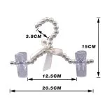 Pants hangers with clips Underwear clip ABS bead pearl - Imagen 2