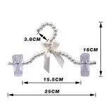 Pants hangers with clips Underwear clip ABS bead pearl - Imagen 3