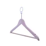 Clothes hanger wooden adult hotel hanger with anti-theft ring - Image 5