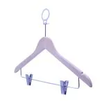 Clothes hanger wooden adult hotel hanger with anti-theft ring - Image 6