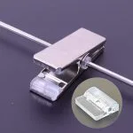 Hanger clips Soft plastic eyelet pad Metal crossbar clip for hanger - immagine 6
