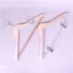 Clothes hanger wooden adult hotel hanger with anti-theft ring - Image 7
