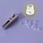 Hanger clips Soft plastic eyelet pad Metal crossbar clip for hanger - immagine 5