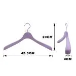 Solid wood hanger burlywood black wood wide shoulder hangers - Imagem 2