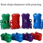 Petoutdoor Knochenform Hundekotbeutelspender Box Mehrfarbig Optional Hundekotbeutelspender Mit Beutel 15 Stück/rolle