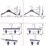 Custom Non Slip Plastic Hangers (Wood Grain, Heavy Duty Series) – Image 2