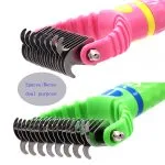 Factory Wholesale Silicone Handle Double Sided Pet Open Knot Comb Cat Dog Safe Dematting Grooming Comb - Imagen 5