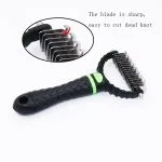 Factory Wholesale Silicone Handle Double Sided Pet Open Knot Comb Cat Dog Safe Dematting Grooming Comb - Imagen 6