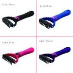 Factory Wholesale Silicone Handle Double Sided Pet Open Knot Comb Cat Dog Safe Dematting Grooming Comb - Imagen 4