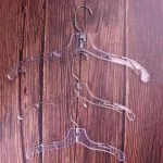 Custom Clear Plastic Hangers with Clips (Adult & Kids Bulk) - Imagen 2