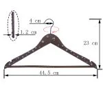 Clothes hanger wooden adult hotel hanger with pear beaded – Bild 3