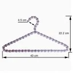 Pearl Wedding Dress Hangers with PMMA Beads – Image 2
