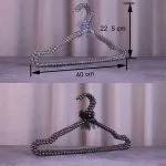 Electroplated  Elegant Glam Large Bead Pearl Wedding Dress Tops Hangers with Matching Bow – Bild 2