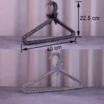 Electroplated  Elegant Glam Large Bead Pearl Wedding Dress Tops Hangers with Matching Bow – Bild 3