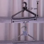 Electroplated  Elegant Glam Large Bead Pearl Wedding Dress Tops Hangers with Matching Bow – Bild 4