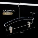 Transparent Acrylic Clothes Hangers with Clips - Imagen 3