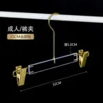 Transparent Acrylic Clothes Hangers with Clips - Imagen 4